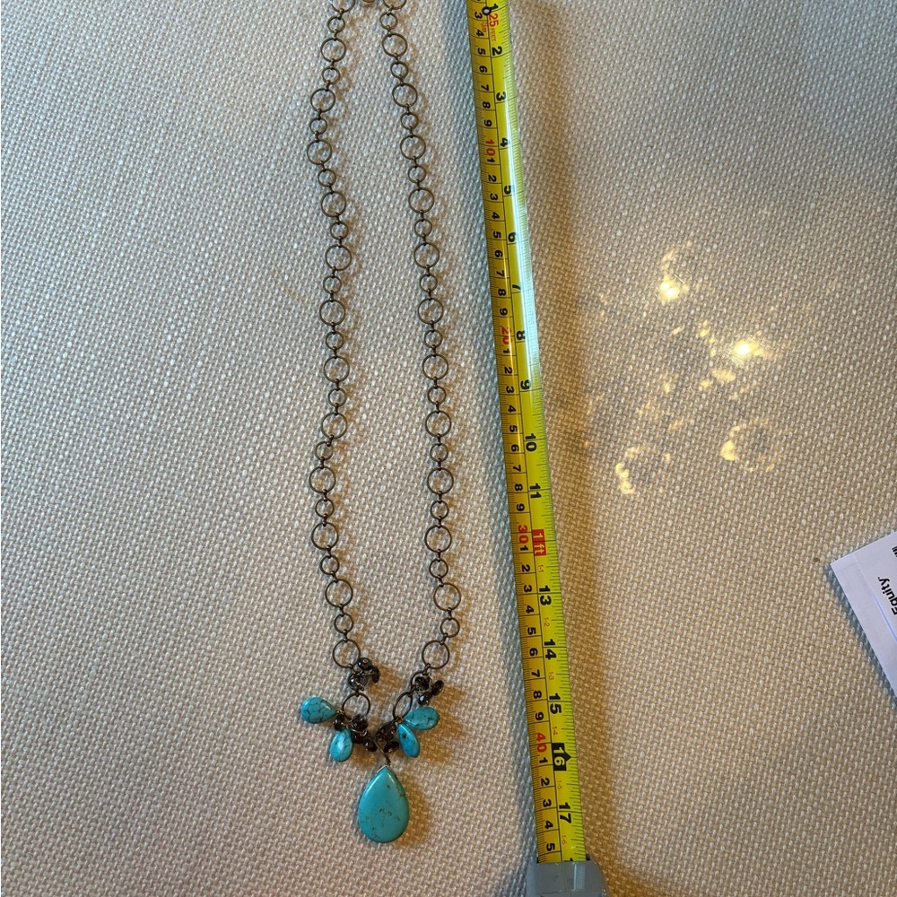 Turquoise Pendant Necklace 18inches long